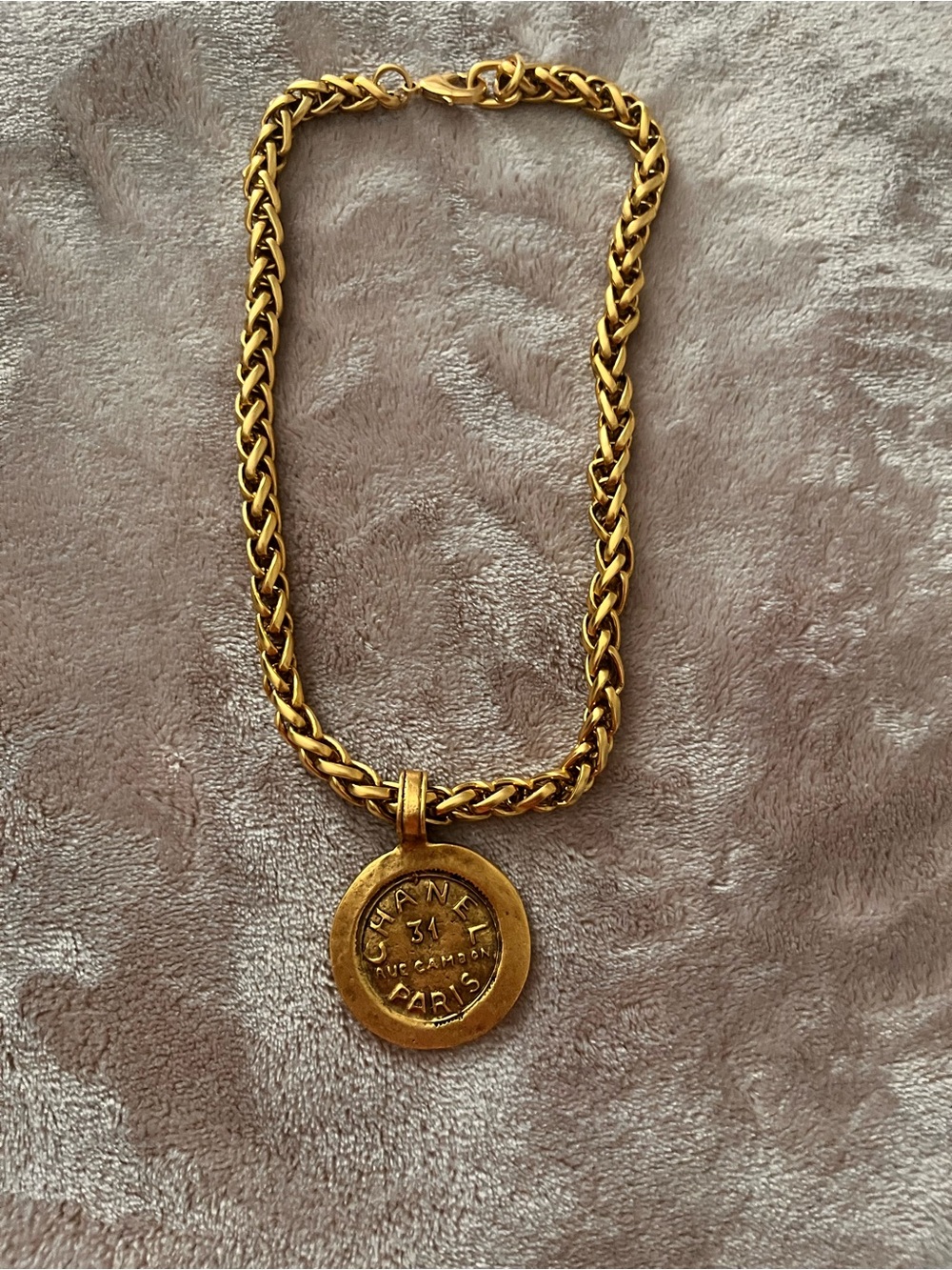 Yochi Gold-Tone Medallion Rope Chain Necklace - Picture 1 of 4